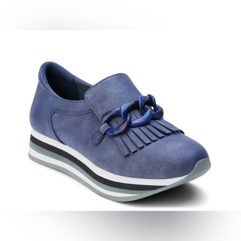 Coconuts by Matisse Blue Fringe Sneakers